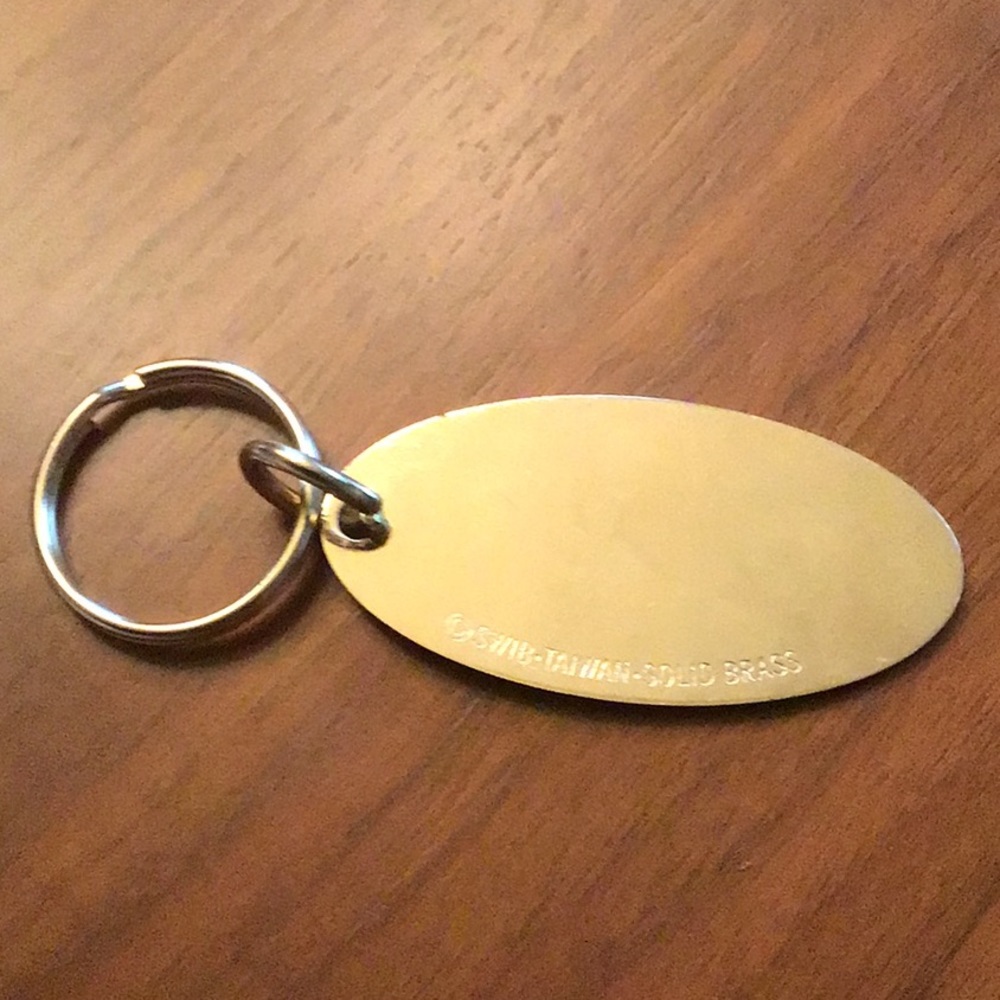 "Marsha" Personalized Solid-Brass Key Ring - image 2